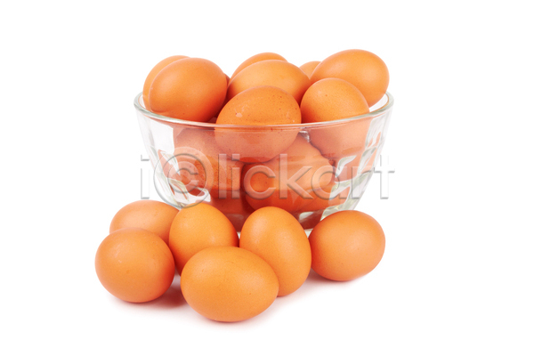 사람없음 JPG 포토 해외이미지 계란 담기 실내 유리그릇 흰배경