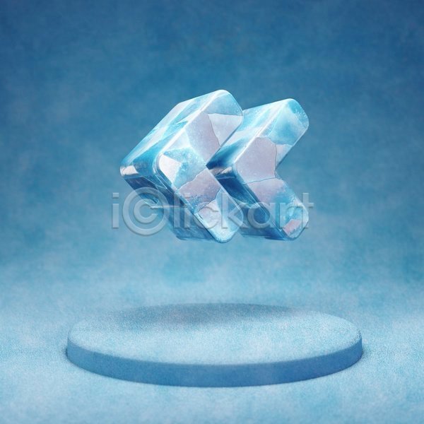 사람없음 3D JPG 입체 포토 해외이미지 더블 얼음 오브젝트 파란색 화살표