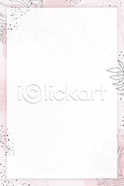 사람없음 EPS 일러스트 해외이미지 분홍색 사각프레임 사각형 잎 프레임
