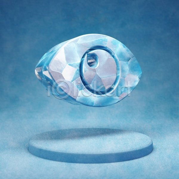 사람없음 3D JPG 입체 포토 해외이미지 눈(신체부위) 얼음 오브젝트 파란색