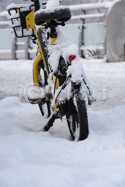 사람없음 JPG 포토 겨울풍경 공유자전거 눈(날씨) 눈덮임 설경 야외 자전거 주간