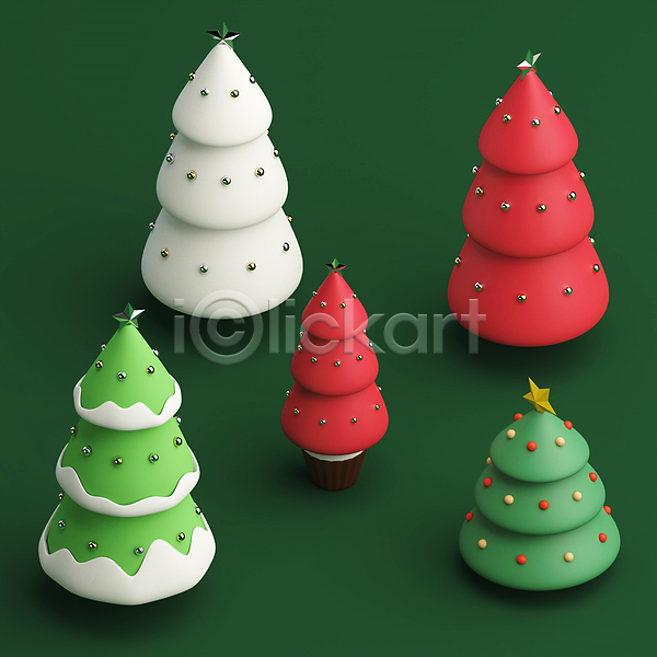 사람없음 3D PSD 디지털합성 편집이미지 다양 별 오너먼트 초록색 크리스마스 크리스마스트리 패턴 편집 편집소스