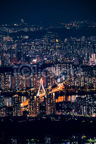 사람없음 JPG 포토 도시 도시풍경 빌딩 빛 서울 야간 야경 야외 올림픽대로 전경