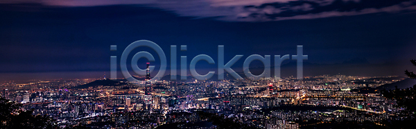 사람없음 JPG 포토 도시 도시풍경 빌딩 서울 야간 야경 야외 와이드앵글 전경 탑 파노라마