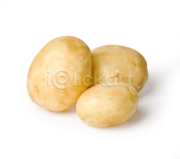 사람없음 JPG 포토 해외이미지 감자 세개 실내 흰배경