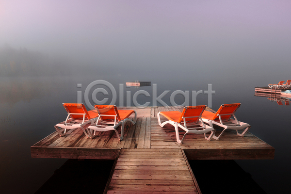 사람없음 JPG 포토 해외이미지 물 방파제 새벽 아침 안개 캐나다 항구 햇빛 호수