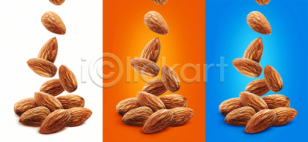 떨어짐 사람없음 JPG 포토 해외이미지 3 갈색 건강 견과류 고립 그룹 날것 닫기 많음 백그라운드 수집 씨앗 아몬드 오브젝트 음식 자르기 재료 컨셉 클리핑패스 패키지 포장 해외포토 흙더미 흰색