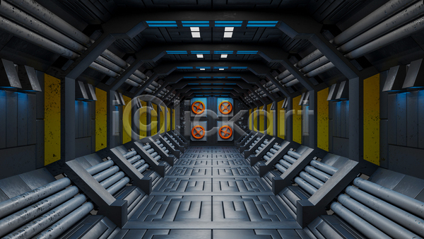 미래 사람없음 3D JPG 일러스트 포토 해외이미지 공상 과학 금속 기술 디자인 만들기 문 바닥 방 백그라운드 복도 실내 여행 역 우주 우주선 잠금 컨셉 터널 흰색
