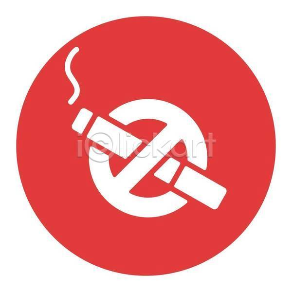 사람없음 EPS 일러스트 해외이미지 금연 담배 담배꽁초 담배연기 빨간색 원형 흡연 흡연금지