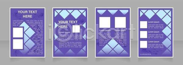 사람없음 EPS 일러스트 해외이미지 디자인 레이아웃 문서 보라색 비즈니스 사각형 세트 자료 정사각형 텍스트 파란색 팜플렛 포스터