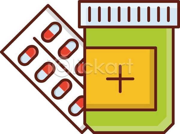 고통 EPS 아이콘 일러스트 해외이미지 건강 고립 돌봄 디자인 마약 보충 복용 알약 약 약국 의사 처방 치료 항아리