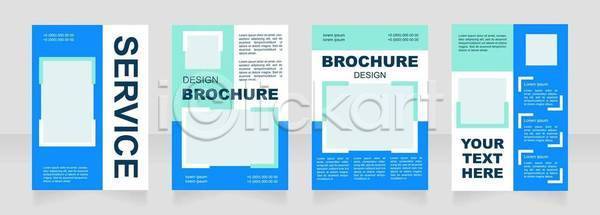 사람없음 EPS 일러스트 해외이미지 디자인 레이아웃 문서 비즈니스 사각형 세트 자료 텍스트 파란색 팜플렛 포스터 해외일러스트