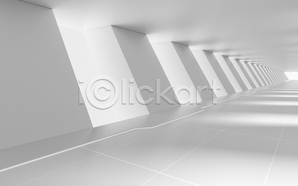 사람없음 3D JPG 포토 해외이미지 공간 그림자 내부 비어있는 빛 터널 흰색