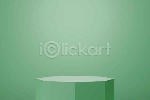 사람없음 3D JPG 일러스트 해외이미지 다각형 단상 심플 초록색