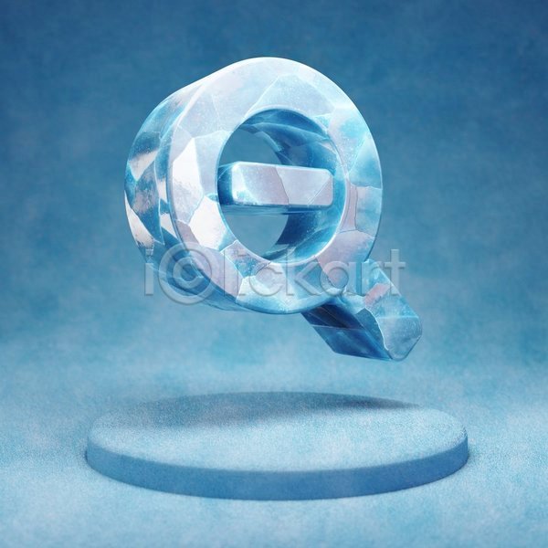 사람없음 3D JPG 입체 포토 해외이미지 돋보기 얼음 오브젝트 축소 파란색