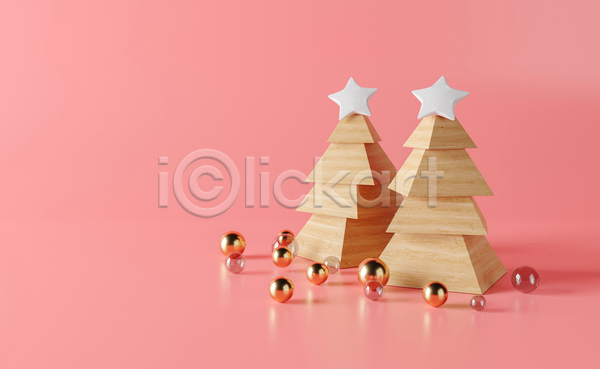 사람없음 3D JPG 포토 해외이미지 디자인 목재 별 분홍색 원형 크리스마스 크리스마스장식 크리스마스트리