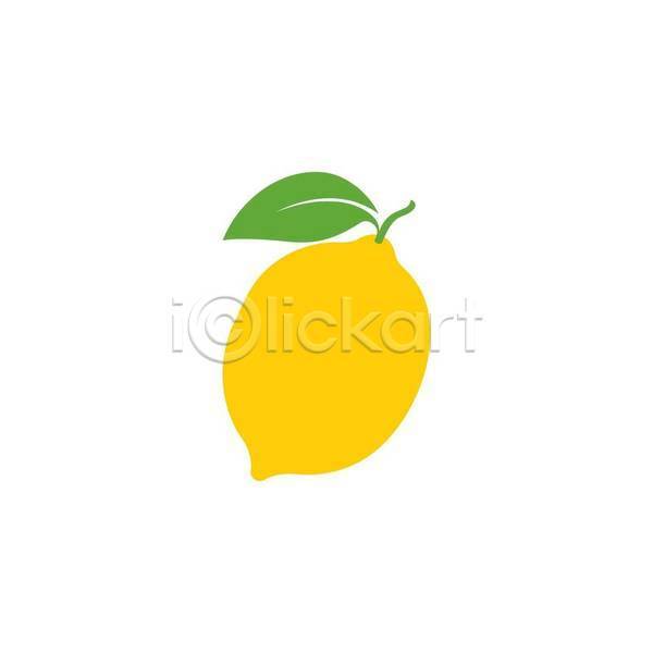 사람없음 EPS 일러스트 해외이미지 노란색 레몬 잎
