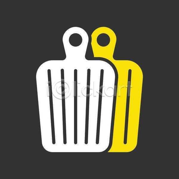 사람없음 EPS 아이콘 일러스트 해외이미지 검은색 노란색 도마(주방용품)