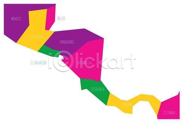 EPS 일러스트 해외이미지 교육 그래픽 대륙 디자인 땅 라벨 멕시코 묘사 미국 바다 백그라운드 비즈니스 심플 여행 이름 전국 중앙아메리카 지도 지리 지역 지형 코스타리카 텍스트 파나마 플랫