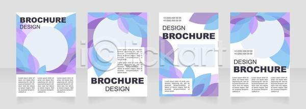 사람없음 EPS 일러스트 해외이미지 디자인 레이아웃 문서 보라색 비즈니스 세트 원형 잎 자료 텍스트 파란색 팜플렛 포스터