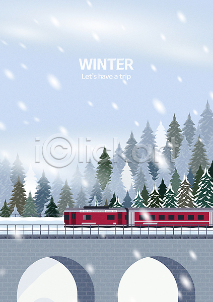 사람없음 AI(파일형식) 일러스트 겨울 겨울배경 겨울여행 겨울풍경 기차 기차여행 나무 눈(날씨) 눈내림 눈보라 다리(건축물) 야외 주간 캐나다 타이포그라피 하늘 하늘색 해외여행