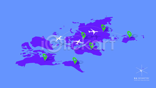 사람없음 3D JPG 일러스트 포토 해외이미지 경로 글로벌 비즈니스 비행기 세계지도 위치 인포그래픽 파란색