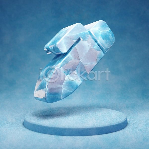 사람없음 3D JPG 입체 포토 해외이미지 얼음 오브젝트 파란색 펜