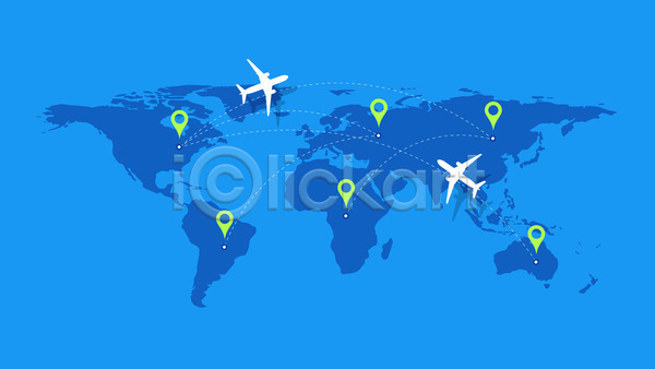 사람없음 JPG 일러스트 포토 해외이미지 경로 비즈니스 비행기 세계지도 여행 위치 인포그래픽 파란색