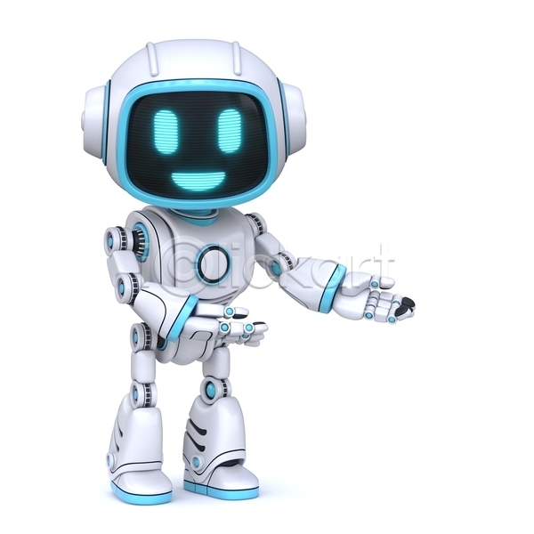 사람없음 3D JPG 일러스트 해외이미지 AI(인공지능) 가리킴 로봇 캐릭터