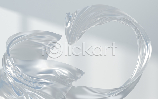 부드러움 역동적 사람없음 3D JPG 디지털합성 일러스트 포토 해외이미지 실크 주름 추상 흰색