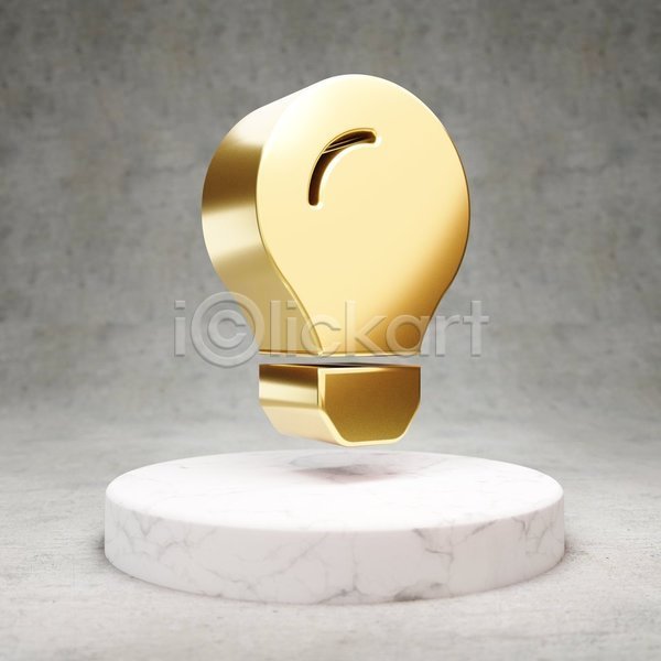 사람없음 3D JPG 포토 해외이미지 광택 금색 디지털 심볼 전구모양 황금