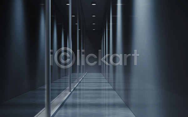 사람없음 3D JPG 포토 해외이미지 검은색 공간 그림자 내부 반사 복도 비어있는 빛 조명