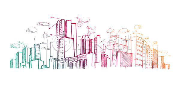 계획 설계 사람없음 JPG 포토 해외이미지 건물 건축가 건축양식 고층빌딩 기술 도시 도시풍경 디자인 손그림 스케치 해외202004 해외포토 화살