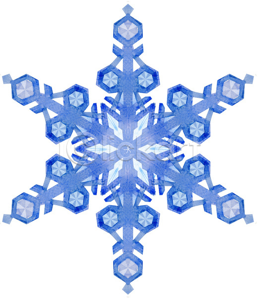 사람없음 JPG 포토 해외이미지 겨울 눈꽃무늬 눈송이 디자인 미술 수채화(물감) 심볼 엘리먼트 추상 파란색