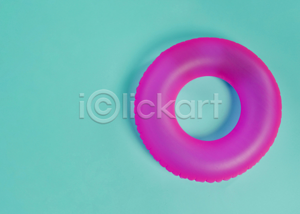 사람없음 JPG 포토 해외이미지 민트색 바캉스 바캉스용품 분홍색 여름휴가 오브젝트 원형 튜브