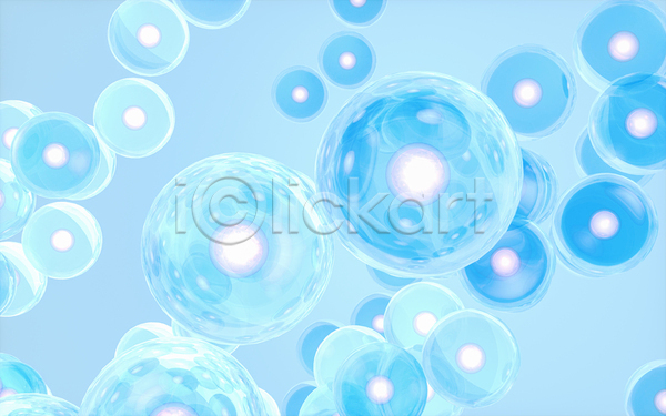 사람없음 3D JPG 해외이미지 세포 세포막 세포핵 의학 하늘색