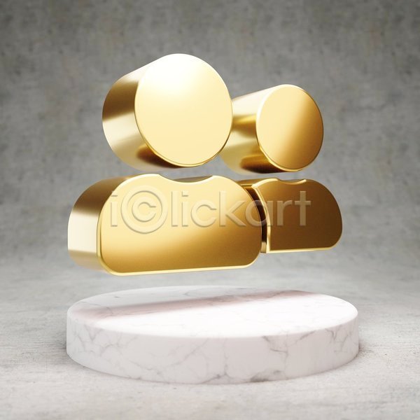 사람모양 사람없음 3D JPG 포토 해외이미지 광택 금색 디지털 사용자 심볼 황금