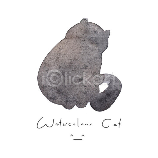사람없음 JPG 실루엣 포토 해외이미지 고양이 그림 글자캘리그라피 손글씨 수채화(물감) 한마리