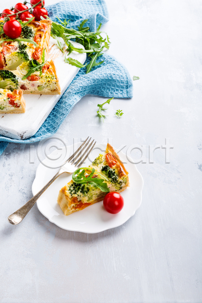 사람없음 JPG 포토 해외이미지 루꼴라 방울토마토 아침식사 음식 접시 조각 포크