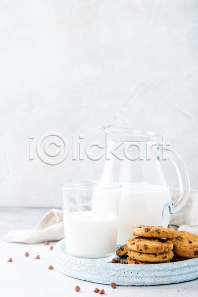 사람없음 JPG 포토 해외이미지 아침식사 우유 우유병 우유잔 음식 쿠키