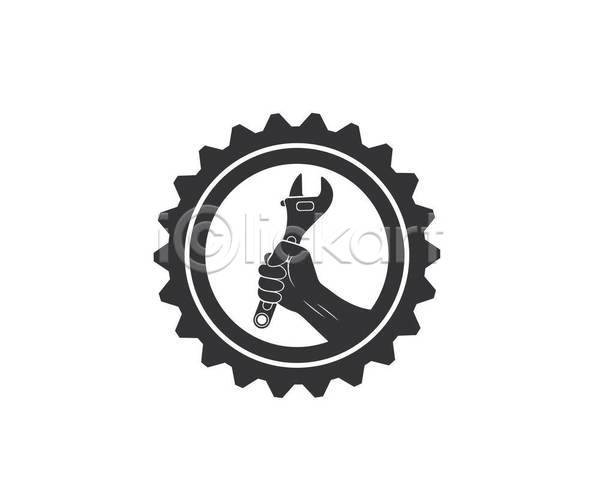 사람없음 신체부위 EPS 아이콘 해외이미지 검은색 들기 디자인 손 스패너 심볼 장비 정비공 톱니바퀴
