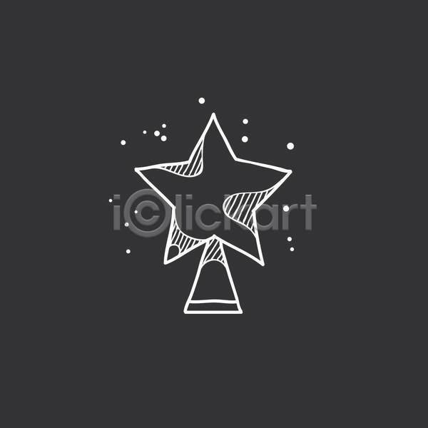 사람없음 EPS 아이콘 일러스트 해외이미지 검은색 디자인 별 크리스마스 크리스마스장식