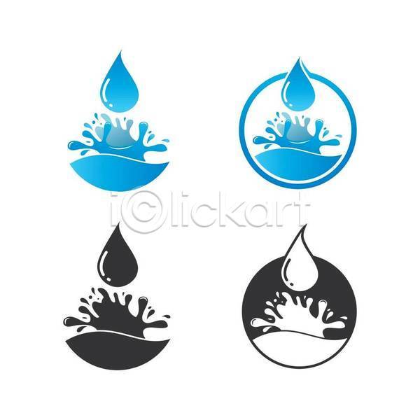 떨어짐 사람없음 EPS 아이콘 해외이미지 검은색 디자인 물 물결 물방울 스플래쉬 심볼 파란색