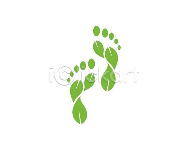 휴식 사람없음 EPS 아이콘 해외이미지 디자인 발 발바닥 스파 심볼 양발 연두색 잎 컨셉 테라피