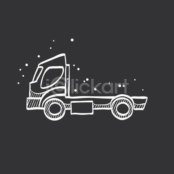 사람없음 EPS 아이콘 일러스트 해외이미지 검은색 디자인 짐차 트럭 트레일러 흰색
