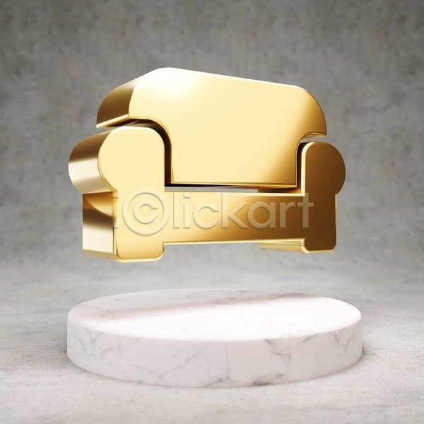 사람없음 3D JPG 포토 해외이미지 광택 금색 디지털 소파 심볼 황금