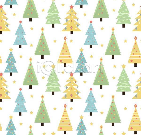 사람없음 EPS 일러스트 해외이미지 나무 백그라운드 별 크리스마스장식 크리스마스트리 패턴