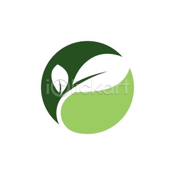 사람없음 EPS 일러스트 해외이미지 심볼 에코 원형 잎 초록색