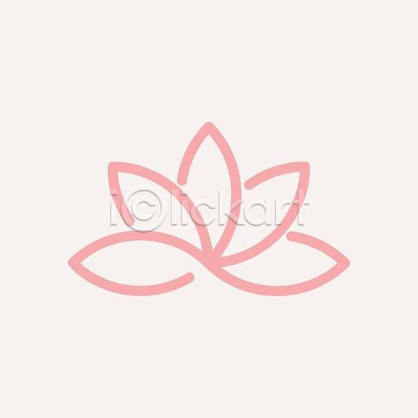 사람없음 EPS 일러스트 해외이미지 꽃 디자인 분홍색 브랜딩 심볼 심플 연꽃(꽃)