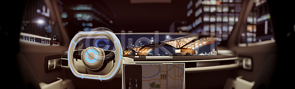 사람없음 3D PSD 디지털합성 편집이미지 그린에너지 네비게이션 다리(건축물) 스크린 야간 자동차핸들 자연보호 차량내부 친환경 친환경자동차 편집 편집소스